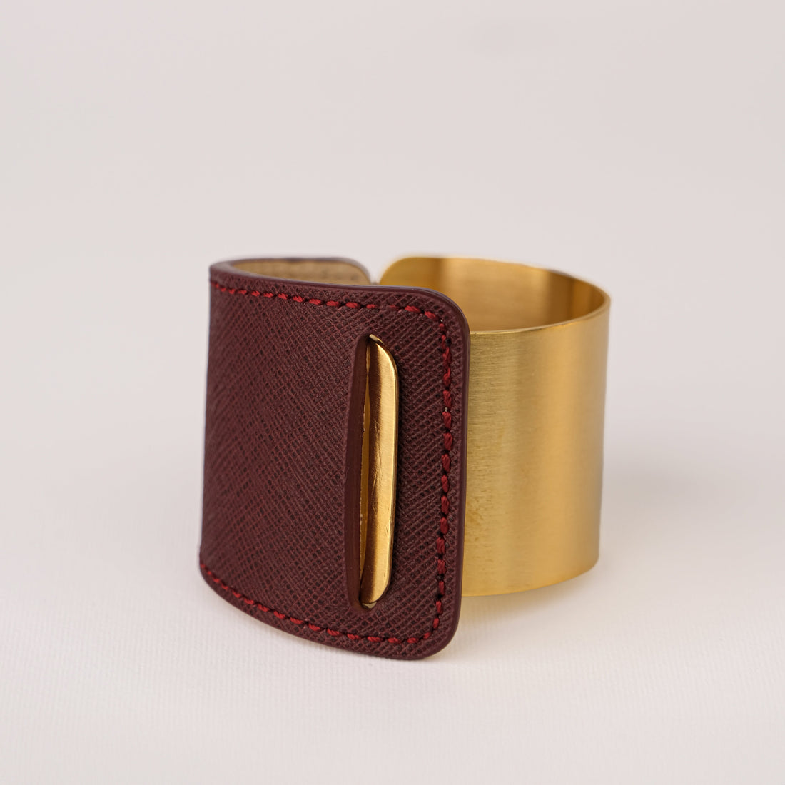 Half Leather & Half Gold Plated